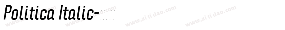 Politica Italic字体转换